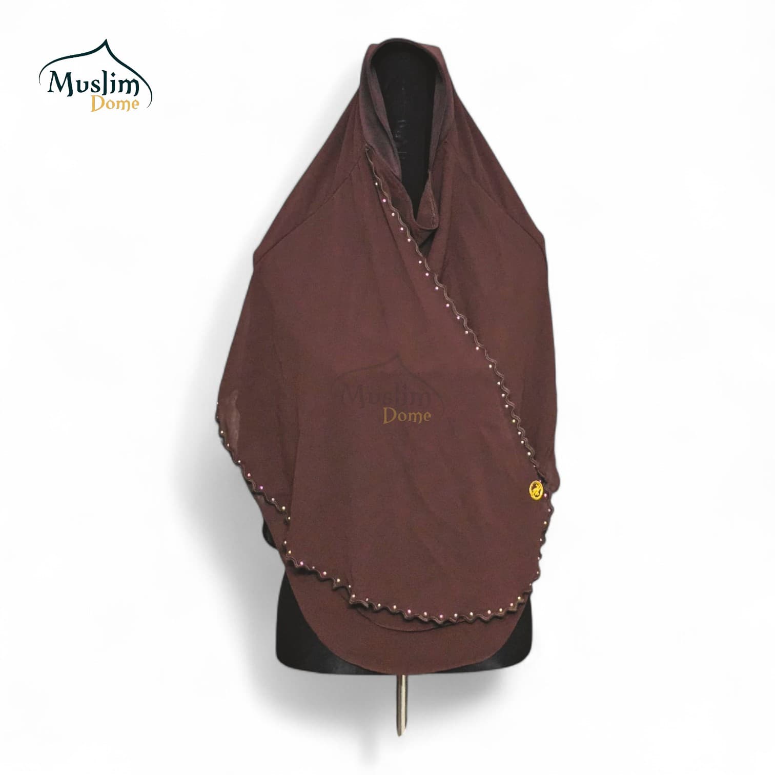 Single Line Stone Hijab – Brown (Malaysian Imported)