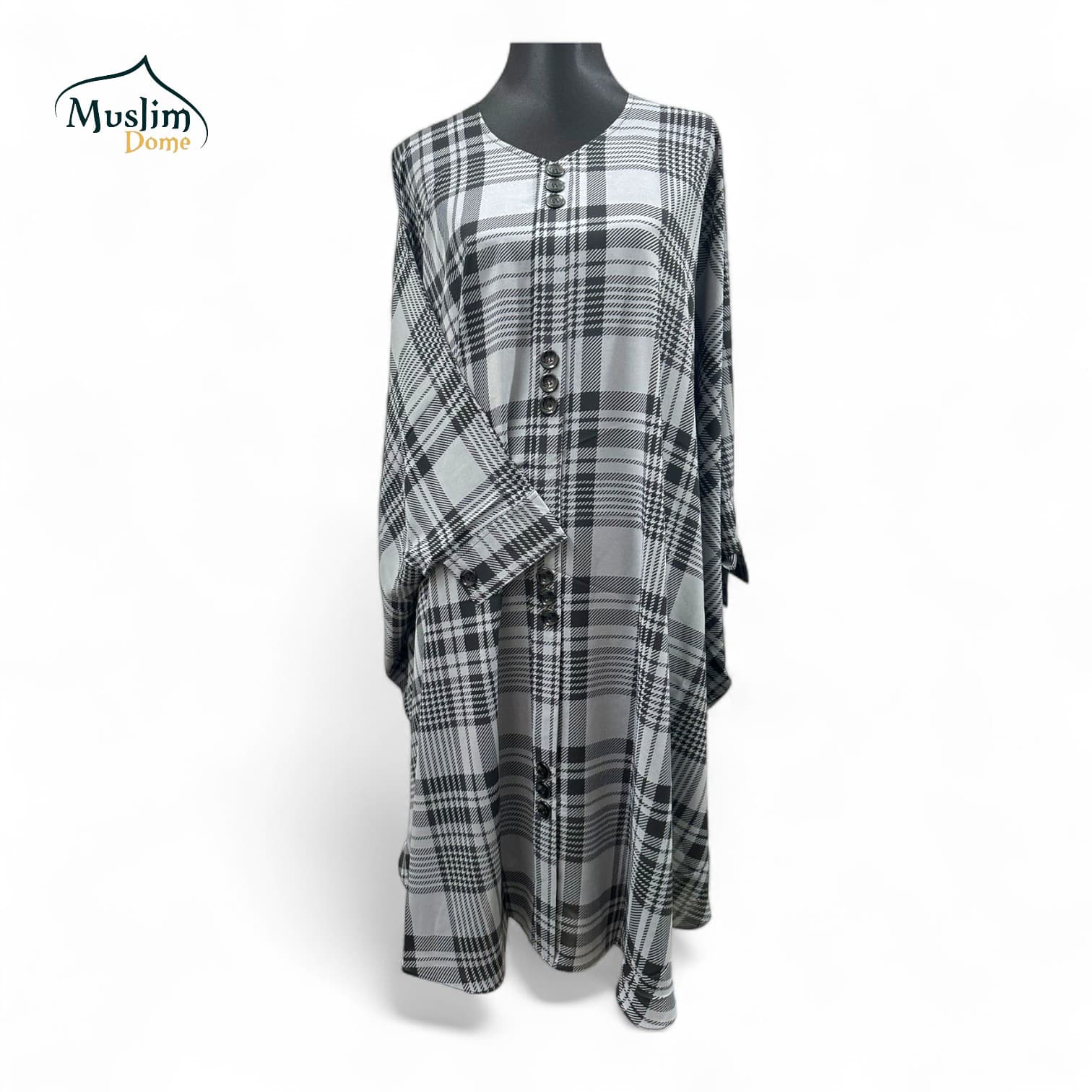 Abaya – Dark Ash Burberry Print