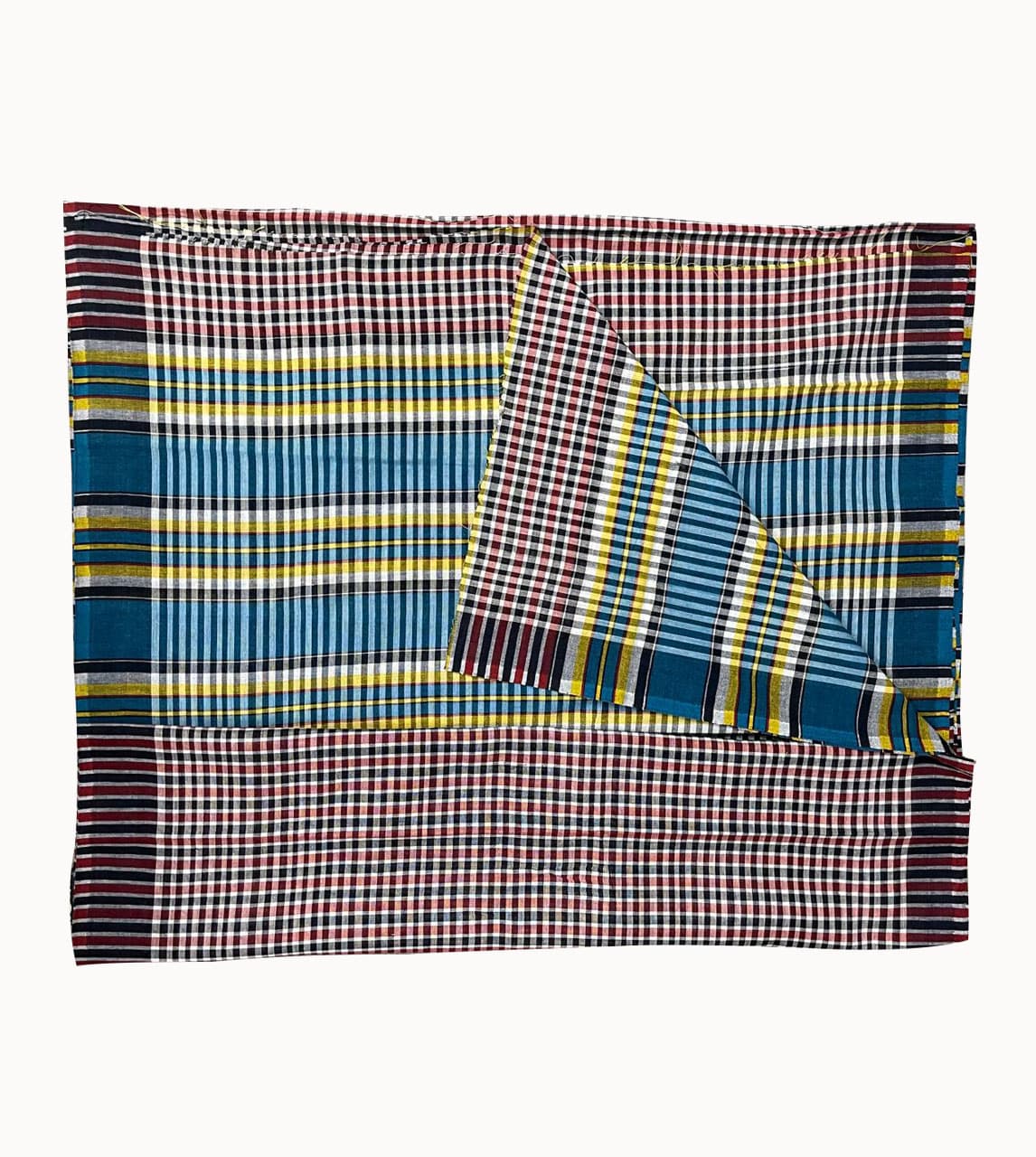 Toweling / Gamsa – Multi Color Check (Green), Size 72" x 32"
